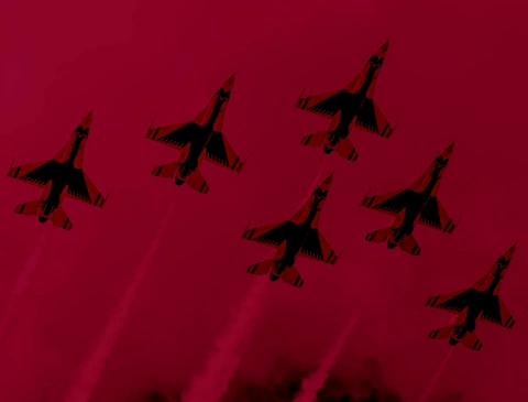 Aereos Defense — Thunderbirds formation